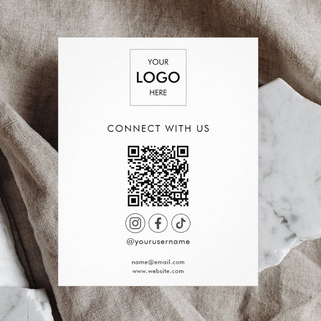 QR-Logokombination Social Media Business Flyer (Von Creator hochgeladen)