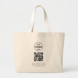 QR-Logos Business Minimalistisch Einfach Jumbo Stoffbeutel