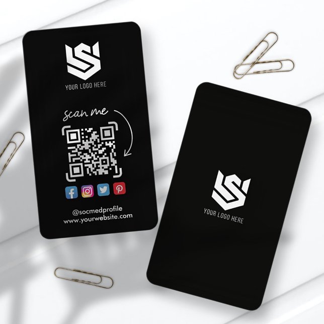QR-Logos für soziale Medien - Modern einfach Visitenkarte (Von Creator hochgeladen)