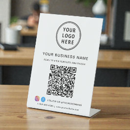 QR-Logos für soziale Medien Sockelschild