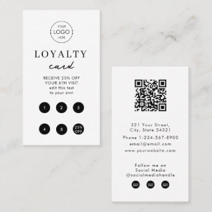 QR-Loyalität für einfache Loyalitäten für das Whit Visitenkarte