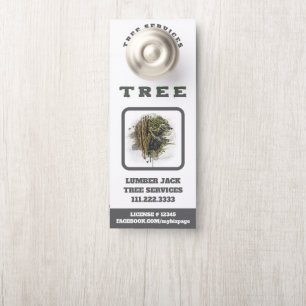 *~* QR Man Lumber Jack Tree Services Künstlerisch Türanhänger