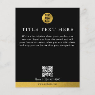 QR-Marketing für das Black Gold Business-Logo von  Flyer