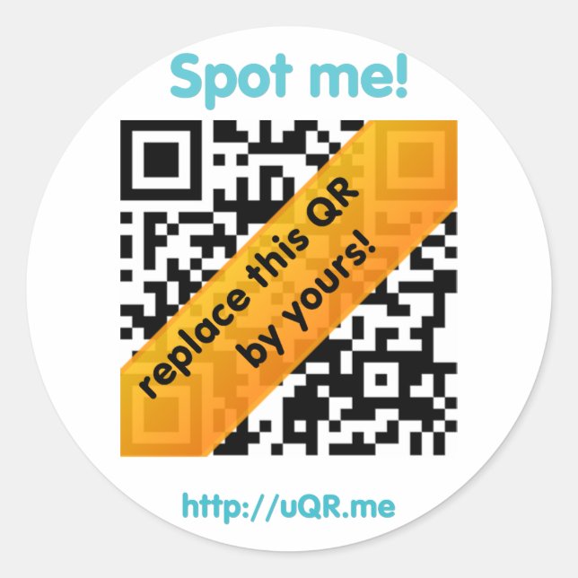 QR.me-Aufkleber Runder Aufkleber (Vorderseite)