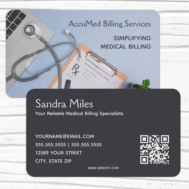 QR Medizinische Abrechnung Visitenkarte (QR Medical Billing Business Cards)