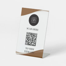 QR Menu Pedestal display holder