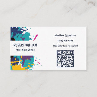 QR Moderne Malereidienstleistungen | Farbige Sprit Visitenkarte