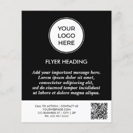 QR-Muster für berufliche Schwarze Unternehmen Flyer