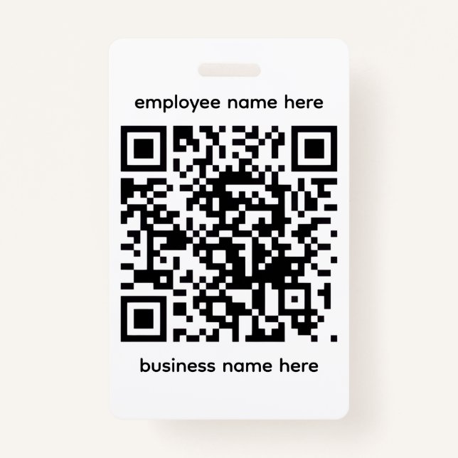 QR Name Badge Ausweis (Vorderseite)