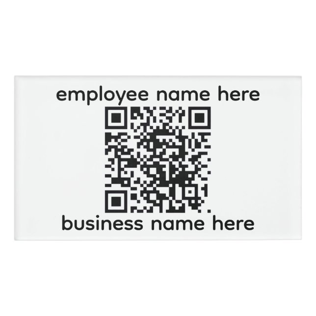 QR-Namensschild Namenschild (Vorderseite)