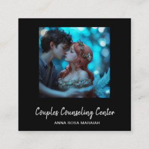 *~* QR PaarAngels Eheberatung AP55 Quadratische Visitenkarte