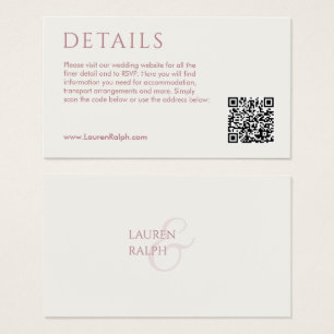 QR Pink & Ivory Geschenkkarte
