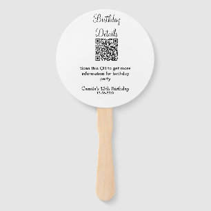 QR-Prüfung Geburtstagsparty Details zum modernen 1 Fächer