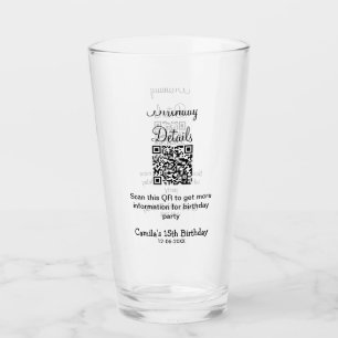 QR-Prüfung Geburtstagsparty Details zum modernen 1 Glas