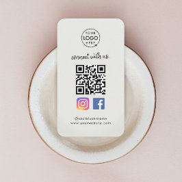 QR-Prüfung zur Verbindung | Instagram Facebook Gra Visitenkarte