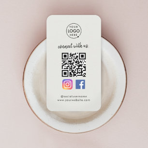 QR-Prüfung zur Verbindung   Instagram Facebook Gra Visitenkarte