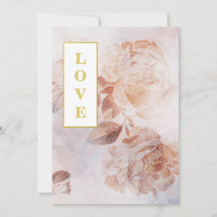 *~ QR Romantik AR26 Blumen RSVP Vintage Hochzeit Einladung