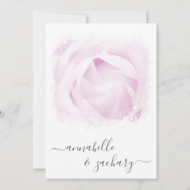 *~* QR Rose Blume + UAWG - AR8 Einladung zur Hochz (Vorderseite)