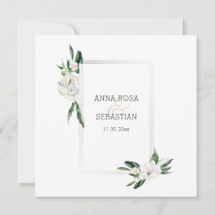 *~* QR RSVP AR15 Pfingstrosen-Blumenrahmen Hochzei Einladung