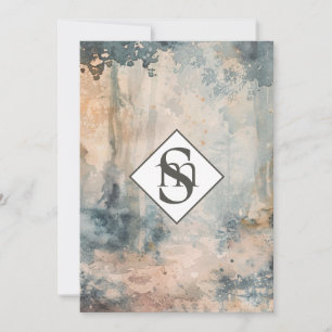 * QR Rustikale AR26 Forest Monogram UAWG Wedding Einladung