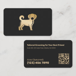 QR Scannable Dog Grooming Visitenkarte