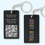 QR-Schlüsselanhänger für Schwarz mit Logorektangle Schlüsselanhänger<br><div class="desc">Personalisieren Sie unseren Premium-QR-Schlüsselanhänger mit QR-Code, Business-Logo (auf der anderen Seite) und individuellem Text. Es ist wasserdicht und UV-beständig. QR-Schlüsselanhänger sind eine praktische Möglichkeit für Sie, Ihre Informationen zu teilen, und sie sind nützliche Werbemittel für Kunden. Die Abmessungen des Rechteck-Schlüsselanhängers sind 1, 5 x 2, 75 Zoll. Entworfen in Schwarz...</div>