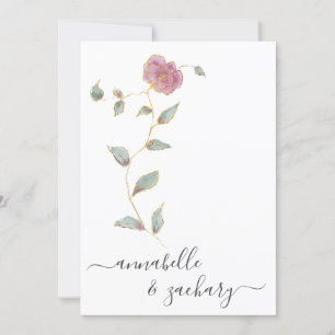 *~* QR SIMPLE RSVP Rose Gold Glitzer AR12 Hochzeit Einladung