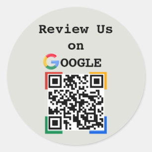 QR-Sticker für Smart Google Review Runder Aufkleber