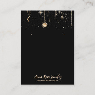 *~* QR Sun Cosmic Celestian Moon Jeweling Earring Visitenkarte