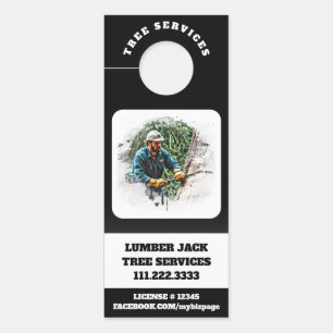 *~* QR Tree Services Mann Lumber Jack Door Türanhänger