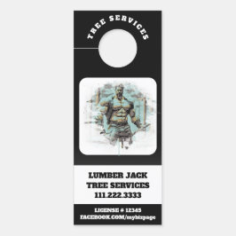 *~* QR Tree Services Musculular Man Door Türanhänger