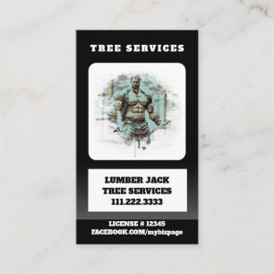 *~* QR Tremeservice Musculular Man Artistic Visitenkarte