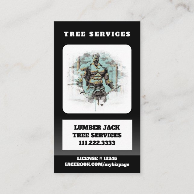 *~* QR Tremeservice Musculular Man Artistic Visitenkarte (Vorderseite)