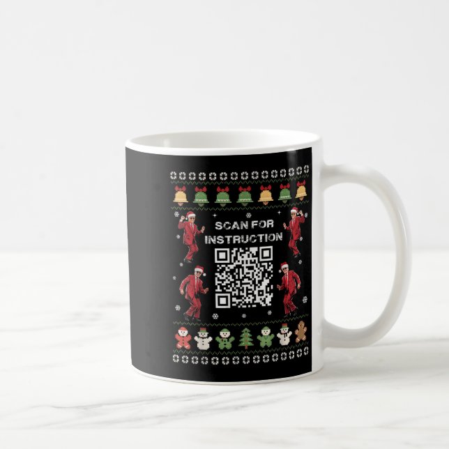 Qr Trump Dance Code Präsident sucht nach Anweisung Kaffeetasse (Rechts)