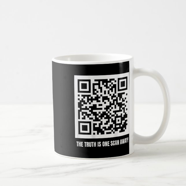 Qr Trump Dancing Code Merch Uni-Erwachsene, Schwar Kaffeetasse (Rechts)