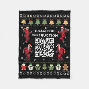 Qr Trump Tanz Code Präsident Scannen Für Anleitung Fleecedecke