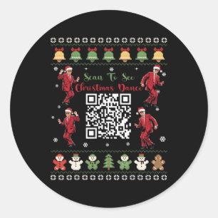 Qr Trump Tanz Code Präsident Tanz Code Weihnachten Runder Aufkleber