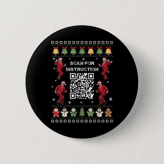 Qr Trump Tanzcode Präsident scannen für Anweisung Button (Vorderseite)