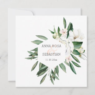 *~* QR UAWG AR15 Peony Blume Rahmen Hochzeit Einladung