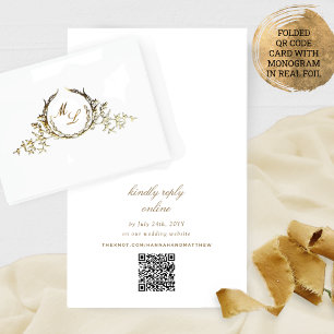QR-UAWG-Code für Real Foil Chic Calligraphy Monogr Folienkarte