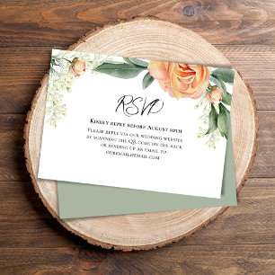 QR-UAWG für die Farbflora Peach RSVP Karte