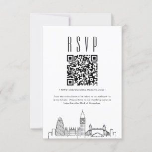 QR-UAWG für Hochzeiten in London Einladung