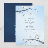 QR UAWG-Hochzeit mit weißem Kirschblumen