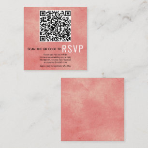 QR-UAWG Korallenrosa Hochzeit Begleitkarte