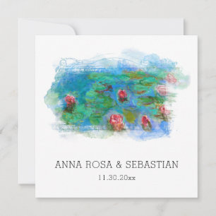 *~* QR UAWG MONET LILY POND AP12 UAWG Wedding Einladung