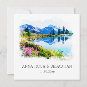 *~* QR UAWG MOUNTAINS Blume AP19 UAWG Wedding Einladung