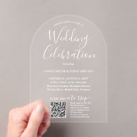 QR UAWG Simple Script Wedding Celebration Arted
