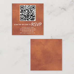 QR-UAWG Terracotta Hochzeit Begleitkarte