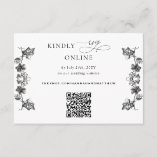 QR UAWG Wedding mit weißem und schwarzem Flor Begleitkarte