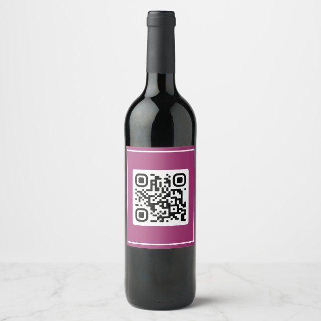 QR Vorschlag - Heiraten Sie mich? Weinetikett (Vorderseite)